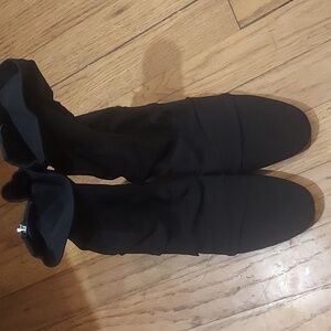 Pucci black ruched boots 40.5
